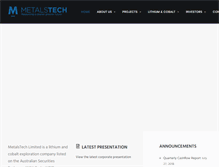 Tablet Screenshot of metalstech.net